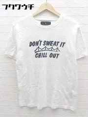 ◇ nano universe ナノユニバース 半袖 プリント Tシャツ カットソー サイズL ホワイト メンズ 【中古】 【1002800710362】