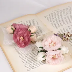 [R de C] コサージュ 卒業式 結婚式 卒園式 母親 カジュアル ブローチ ピン クリップ 日本製 ch-124