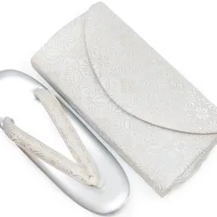 ローブエレガント 礼装用 草履 クラッチバッグ 高級生地使用 銀 P型 S M L LL 3L 22cm 22.5cm 23cm 23.5cm 24cm 24.5cm 25cm 25.5cm フォーマル 留袖 訪問着 結婚式 成人式 卒業式 入学式 卒園式 入