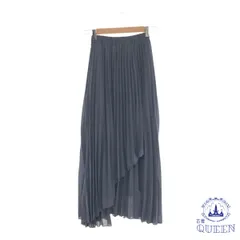 ☆美品☆ fifth フィフス スカート フレアスカート プリーツ レース カジュアル ロング レディース ブルー 901-6422 送料無料 古着