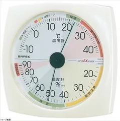 【新品】エンペックス気象計 温度湿度計 高精度ユニバーサルデザイン 壁掛け用 マグネット付き 日本製 ホワイト EX-2811