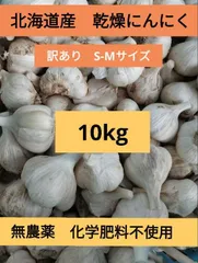 乾燥ニンニク S~M10kg 北海道産【農薬・化学肥料不使用】 福地ホワイト