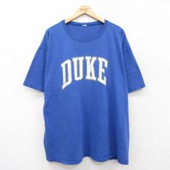 デューク大学タンクトップD0813△肉厚TシャツLロゴグレー灰色アメリカ 