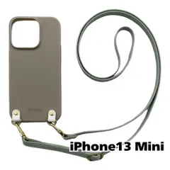 【新品未使用】iPhone13 mini TPU カバー(くすみグレー/アイスグリーン)myones シリコン 斜めがけ スマホショルダー zmyones002-ps1-st24-iphone13mini-gy-icgr