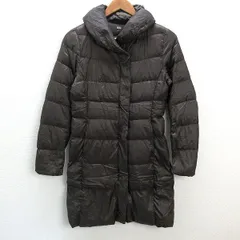 U■ユニクロ/UNIQLO 比翼仕立て ロングダウンジャケット/コート■茶【レディースS】LADIES/153【中古】