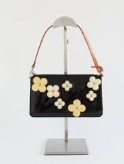 極美品Louis Vuitton フラワーレキシントン ノワール ヴェルニ ポーチ 