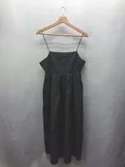 ◇ ⊂ OPAQUE.CLIP ふくれジャガード キャミソール ひざ下丈 ワンピース サイズ38 ブラック レディース E  【1410100066858】のサムネイル