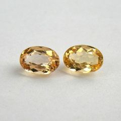 インペリアルトパーズ ルース 合計1.93ct 希少石 裸石 ２個 ペア 材料 天然石 パーツ【中古】【ネコポス配送】