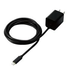 USB Power Delivery 20W AC充電器(Lightningケーブル一体型) ELECOM エレコム MPA-ACLP05BK 【５営業日以内発送】 【佐川急便にて発送】