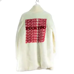 supreme hysteric glamour ファーコートfuck you Supreme Hysteric Glamour Fuck You Faux Fur Coat Black Men's