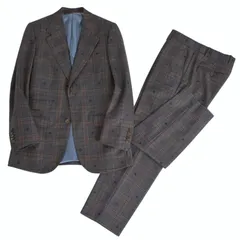 極美品 グッチ GUCCI セットアップ スーツ シングル チェック ウール ジ