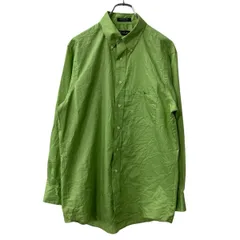 CHAPS 長袖 無地シャツ L ライトグリーン チャップス ボタンダウン シンプル 長袖シャツ トップス 古着卸 アメリカ仕入 a709-6087