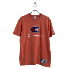Champion 半袖 ロゴTシャツ M サーモンピンク チャンピオン 100周年 ビッグロゴ 古着卸 アメリカ仕入 a604-6915