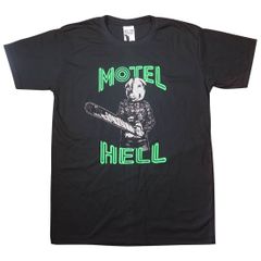 【土日も発送】Tシャツ MOTEL HELL 地獄のモーテル チャコール 映画 ムービー メンズ 半袖 lctr チャコール グレー MOTEL-01