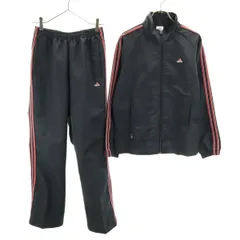 adidas アディダス トレーニング ウインドブレーカー 上下 セットアップ M ブラック系 レディース 古着