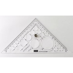 ウチダ製図器 UCHIDA 014-0278 [ツマミ付き三角定規プラスα]