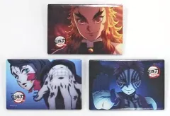 【中古】バッジ・ピンズ 煉獄杏寿郎＆魘夢＆猗窩座 スクエア缶バッジセットD 「劇場版 鬼滅の刃 無限列車編」 劇場グッズ