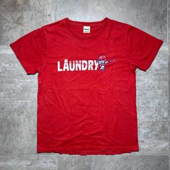【usa製】 Laundry  カープ  L size  コラボ Tシャツ  レッド  赤  広島東洋カープ  ランドリー  野球   キャラクター  古着