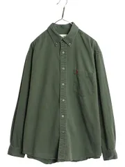 【お得なクーポン配布中!】 90s エディーバウアー 長袖 ボタンダウン シャツ メンズ L / オールド 長袖シャツ コットン ワンポイント ポケット付き ヘビーウェイト BD