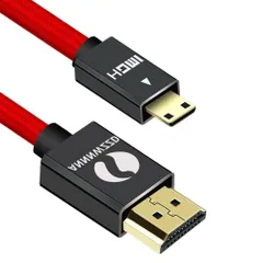 K-854 LinkinPerk MINI HDMI to HDMIケーブル ミニ イーサネット オーディオリターン 3D 1080P 対応 金メッキ端子 高速伝送 MINIDHMI ケーブルケーブル 高速伝送 4Kイーサネット対応 3M