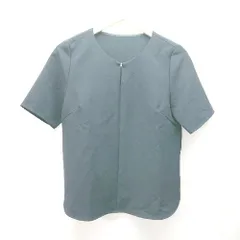 ◇ rope picnic ヘンリーネック オフィスカジュアル ラウンドカット 半袖 カットソー サイズ38 ネイビー レディース E  【1308160069424】