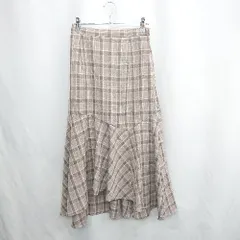◇ Θ FREE'S MART ウエストゴム チェック柄 膝丈 フレア スカート サイズFR ブラウン系 レディース E  【1502060005708】