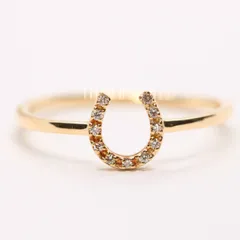 ete♡エテ K18YG 天然キャッツアイ ブラック ムーンストーン リング