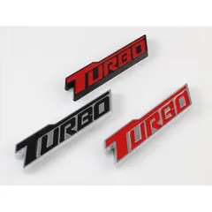 TURBO ターボ ロゴ プレート エンブレム 全3色 送料無料 メタル製 金属製 ステッカー シール 外装 汎用【カー用品のお店BeeTech】車用品 カーアクセサリー おしゃれ 女性 男性 人気 カーアクセ 小物のサムネイル