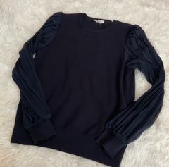 【タグ付き】LOUNIE シアースリーブニットプルオーバー