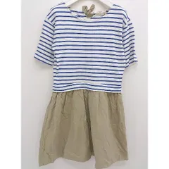 ◇ Broderie&Co nano universe ボーダー 半袖 ミニ ワンピース ホワイト系 ベージュ系 レディース  【中古】 【1109150013713】