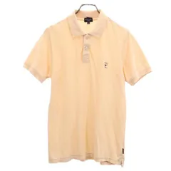 ポールスミスジーンズ 鹿の子 ワンポイント刺繍 半袖 ポロシャツ M ベージュ系 Paul Smith JEANS メンズ 【中古】  【230602】 メール便可