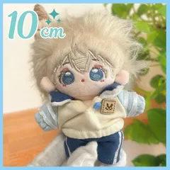 【新品 未使用】10cm ぬい服 体操服 運動服 ブルー水色　　着せ替え　ぬいぐるみ ジャージ　ぬい活　推し活 綿人形 　ちびぬい　ちびぐるみ 　無属性　棉花娃娃 コットンドール　人気　K-POP