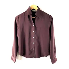 ポンパドール POMPADOUR シャツ 長袖 替えボタン付き ボタン ブラウン系 2025082900374