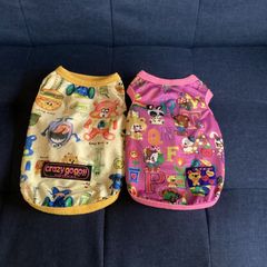 crazygogo‼︎ クレイジーゴーゴー　CHERICHU  チェリッチュ　犬服　2枚セット　メッシュ　夏服　ピンク　黄色