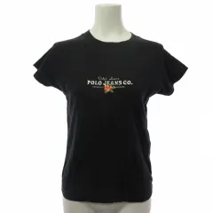 ポロジーンズ ラルフローレン POLO JEANS Ｔシャツ カットソー 半袖 プリント ブラック 黒 S