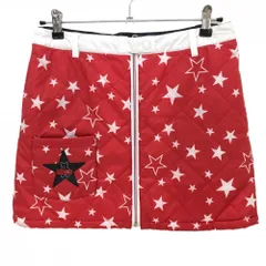キャロウェイ 中綿リバーシブルスカート レッド×白 キルティング 星柄 裏シンプル レディース L ゴルフウェア Callaway