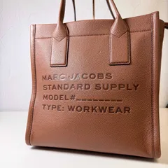 ✨Cランク　MARC JACOBS　トートバッグ　bag　STANDARD SUPPLY 　大容量　A4　キャンバス　レザー　ブラウン　「74EL」