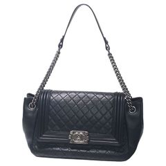 シャネル CHANEL ボーイシャネル マトラッセ ショルダーバッグ ブラック
