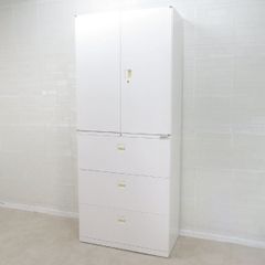 オカムラ okamura SAデュオライン 上下書庫 4B3SZZ ZA75/4B3SZC ZA75 ホワイト キャビネット 収納庫 物置 書類棚 EG17433 中古オフィス家具