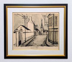 美品】【額付】ベルナール・カトラン「あじさい」【リトグラフ