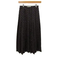 ケティ ロングスカート ボトムス プリーツ ドット柄 レディース 9サイズ ブラック KETTY 【中古】