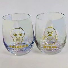 [중고] 유리 가챠핀 & 묵 오로라 글라스 (2 개 세트) [가챠핀 묵]