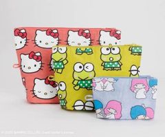 BAGGU ハローキティ＆フレンド Go ポーチ セット キティちゃん 新品-