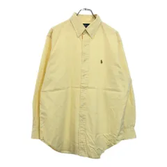 RALPH LAUREN ラルフローレン ボタンダウン 長袖シャツ イエロー(メンズ 16 1/2)中古 古着 U7293