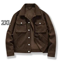 [2XL]秋冬 コーデ メンズ  服 シンプル ファッション オシャレ 大人 かっこいい 大きいサイズ ストリート 紳士服 アメリカン ヘビー レトロ ハイエンド ワークシャツ ハンティング ジャケット アウター カジュアル コート
