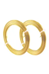 【特価】YINKE フラット アルミ線 2ロール10m幅3mm金色 平角線 曲げる線 ジュエリー作り 手芸 副資材 クラフト用（5ｍ/ロール）