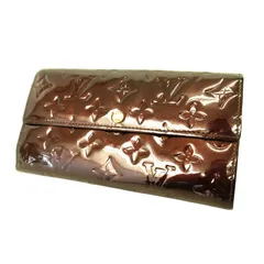 ルイヴィトン LOUIS VUITTON M93524 ポルトフォイユ・サラ モノグラム ヴェルニ アマラント 長財布 ロングウォレット 紫 パープル ☆AA★ 0317