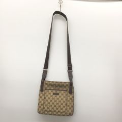 △△GUCCI グッチ ショルダーバッグ   GG柄　スレ有 122793 ベージュ