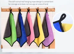 車 バイク用 洗車タオル 5枚セット マイクロファイバー 厚手 吸水 速乾 拭き取りクロス 柔らかい