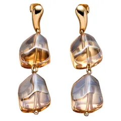 【ベージュ×ピアス】[Cream dot. クリームドット公式] ピアス レディース  金属アレルギー ニッケルフリー ストーン 揺れる 存在感 大ぶり 透明感 大人 